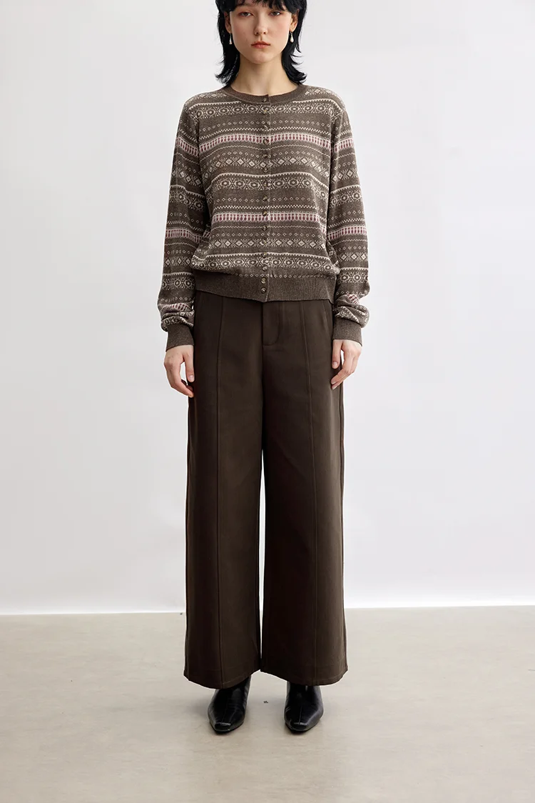 小A版型 立体分割斜插袋直筒休闲裤