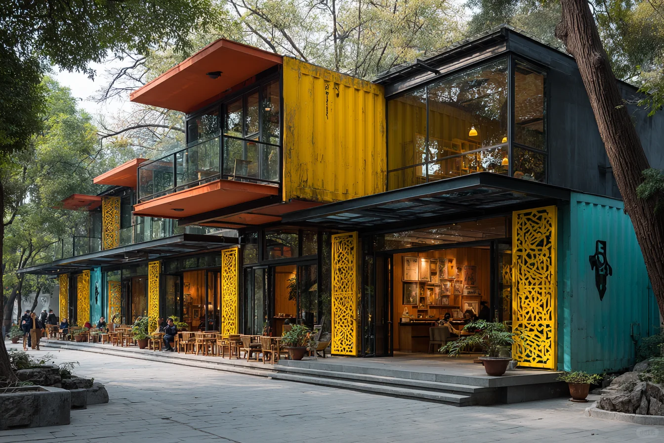 新中式集装箱建筑群，把古今碰撞焊在街头了