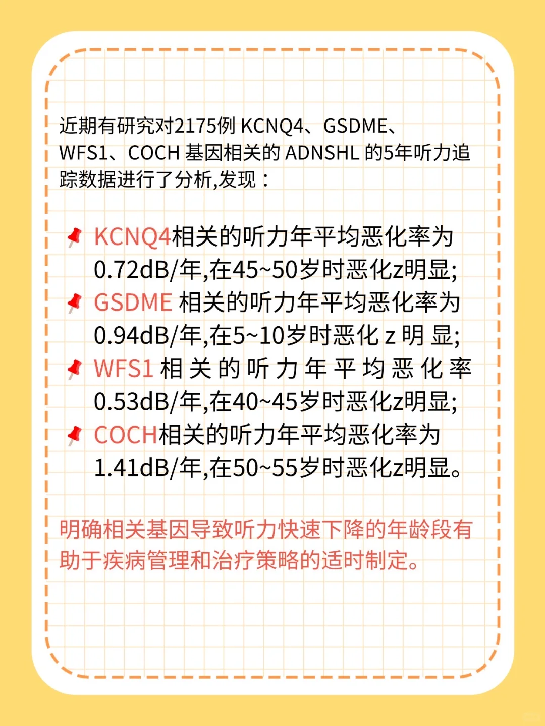 注意⚠️这些基因导致的听损，会慢慢下降