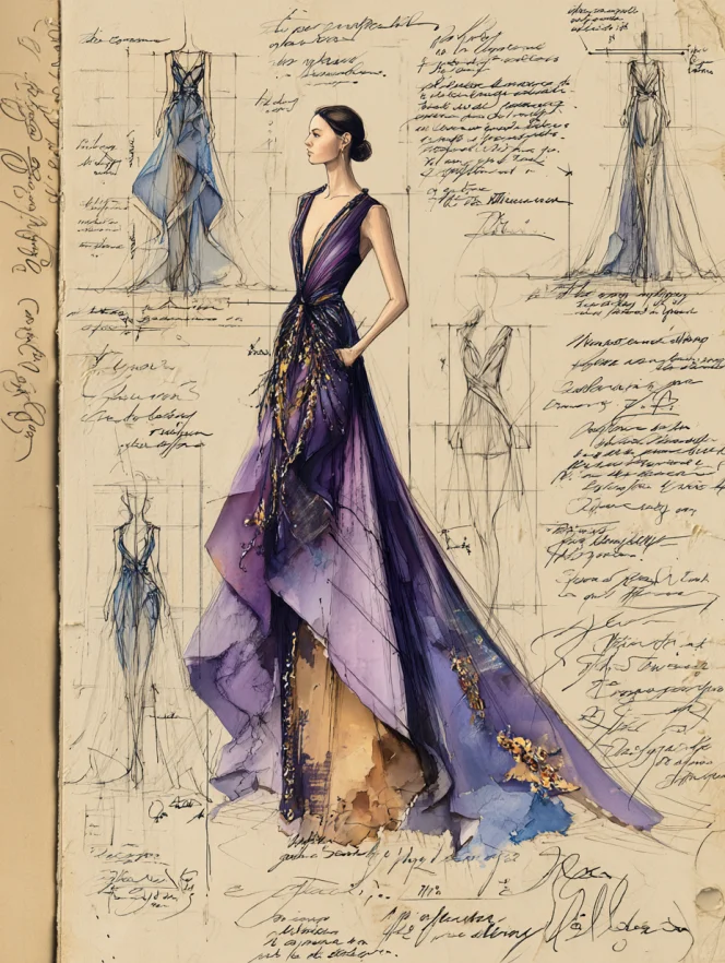 Midjourmey-服装线稿设计（附参考指令）