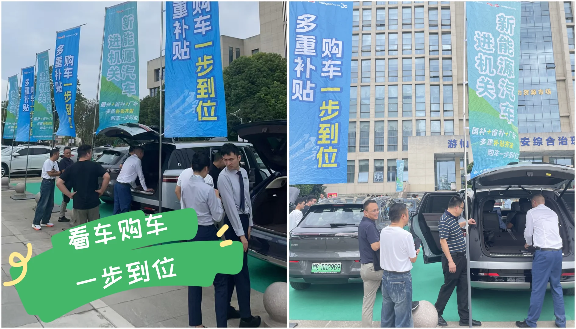 游仙区政务服务中心停车场的“绿色方阵”