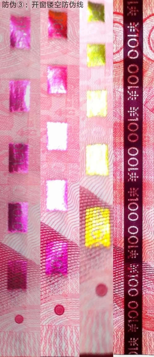新版版100元人民币公众防伪介绍