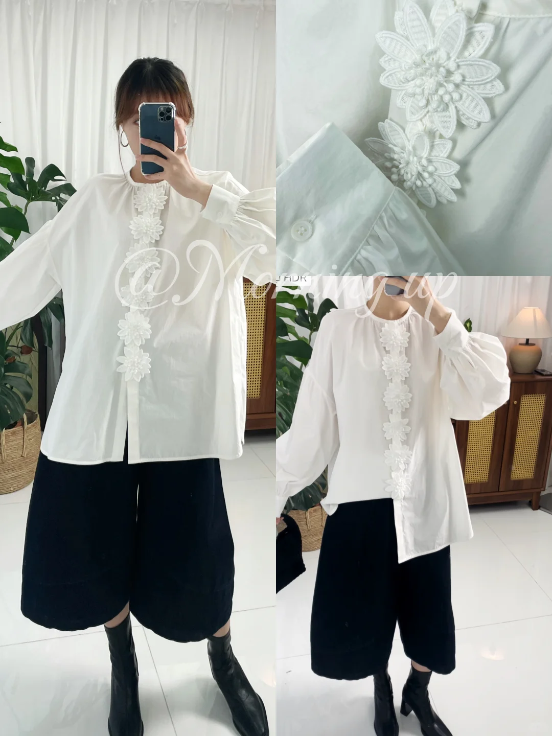 小众设计感白衬衫