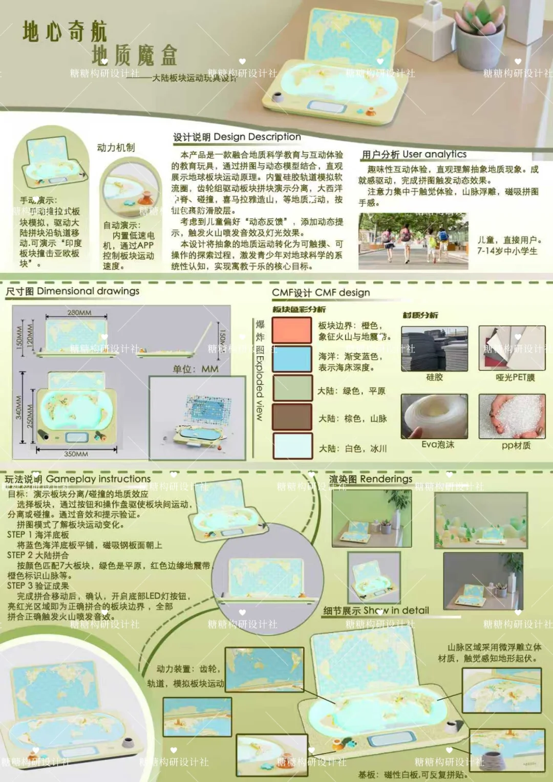 地心奇旅‖大陆板块运动科普玩具设计