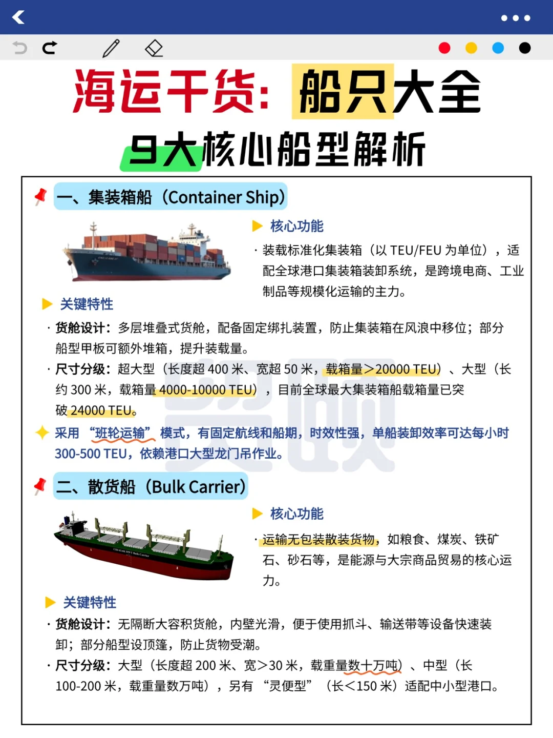 海运船只大全：9 大核心船型解析