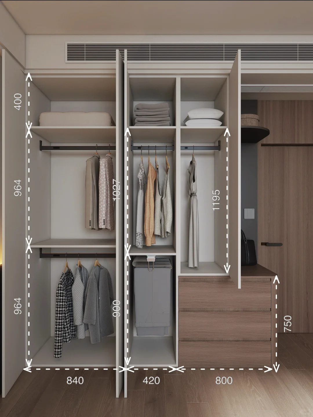 全网超?的次净衣衣柜！我心动了?