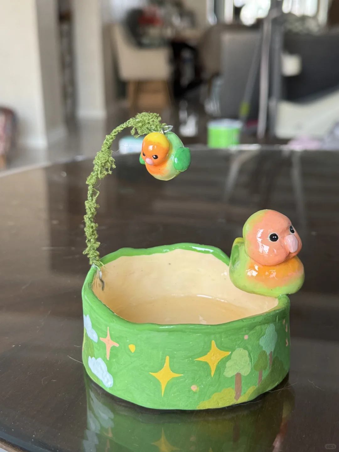 小鸟食盆大成功！