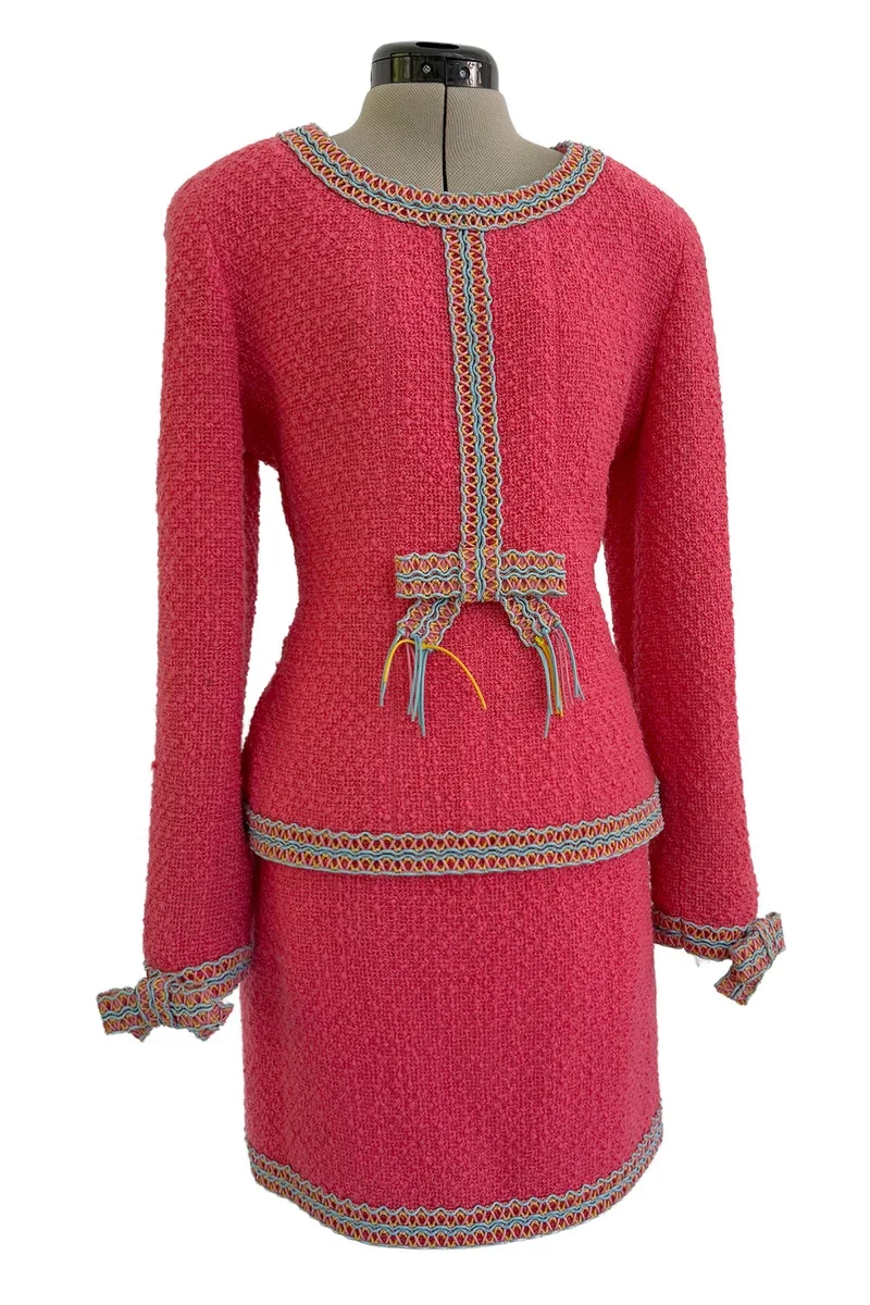 CHANEL1994年多巴胺玫红色系列中古外套