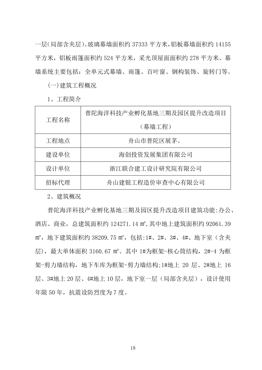 幕墙工程技术标2023年word1170页