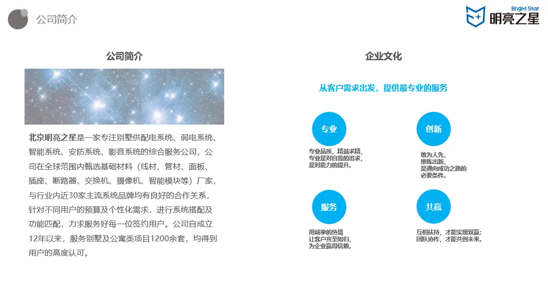 北京明亮之星,专注强弱电十二年