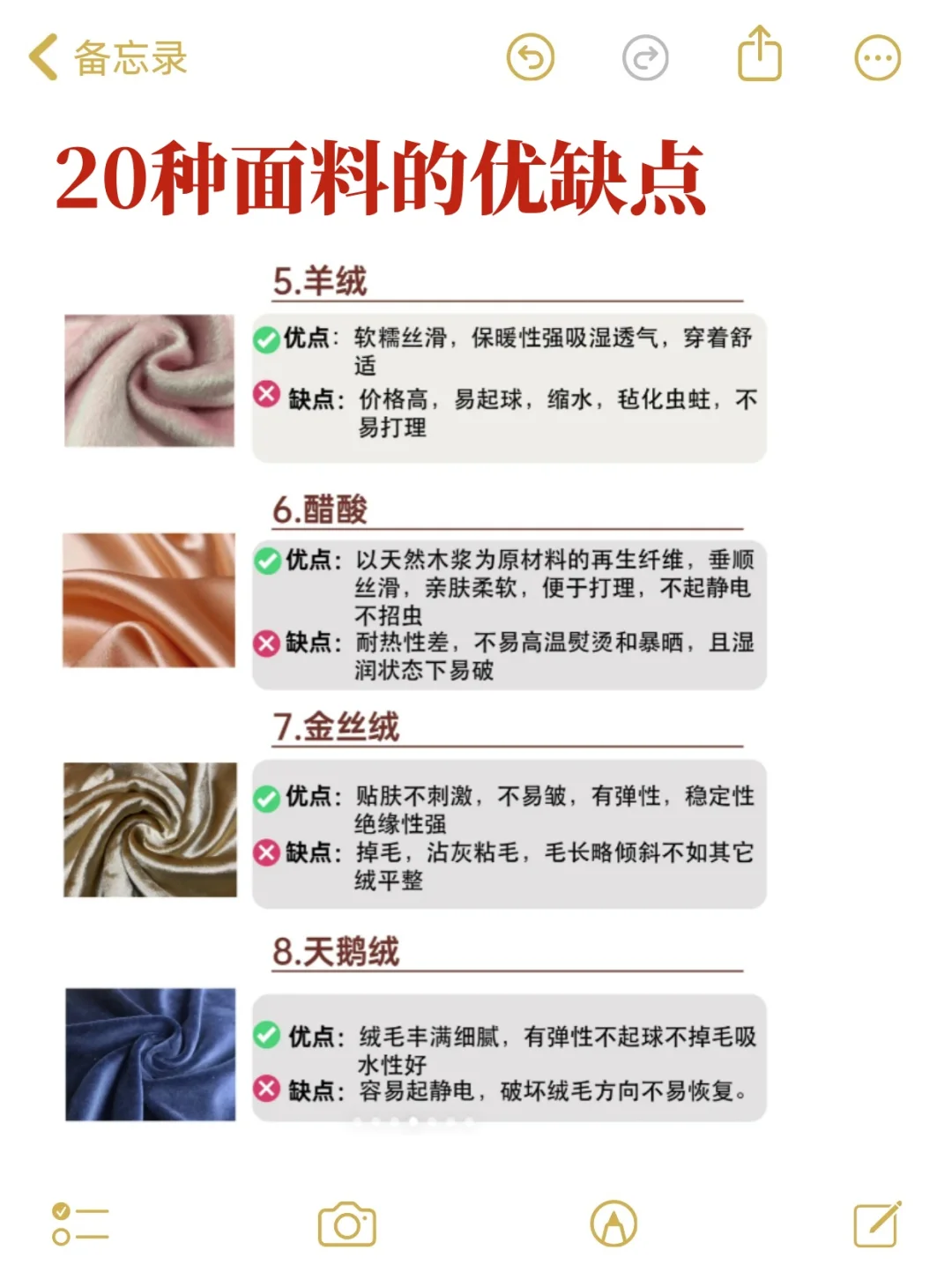 1分钟了解面料的优缺点