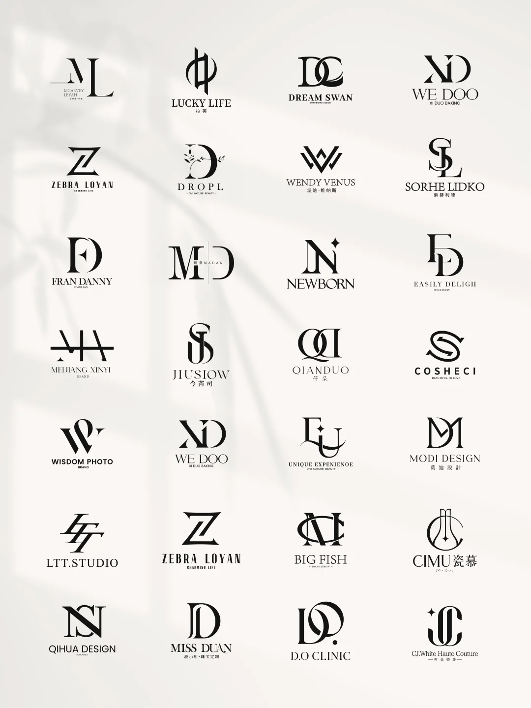 字母logo怎么设计出国际高端感｜极简风格