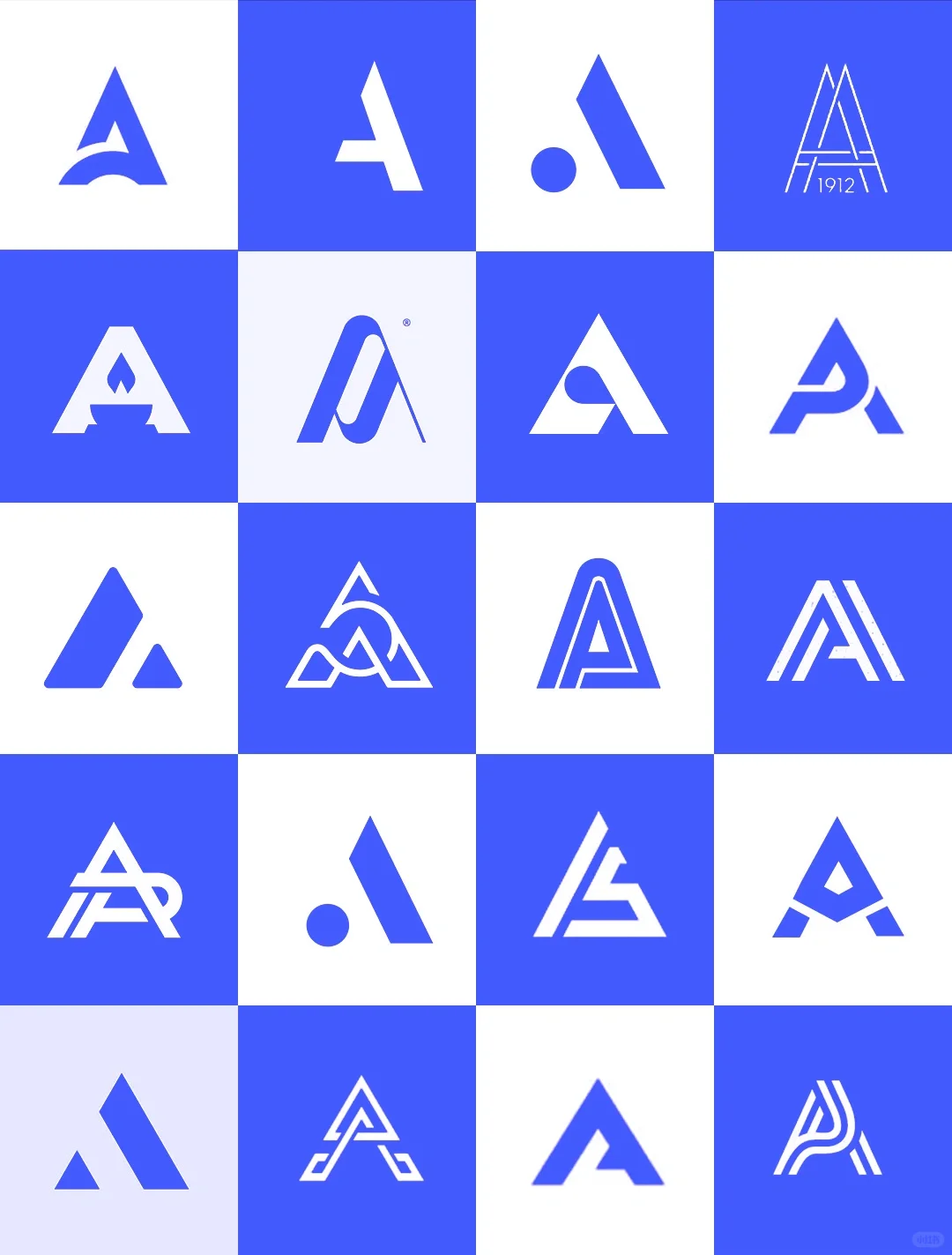 创意分享第一辑 l A字母图形设计100例