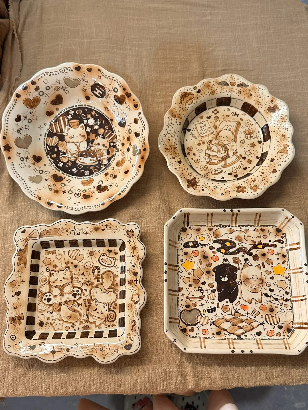 小猫餐具颜值? 属于秋天的餐具?.