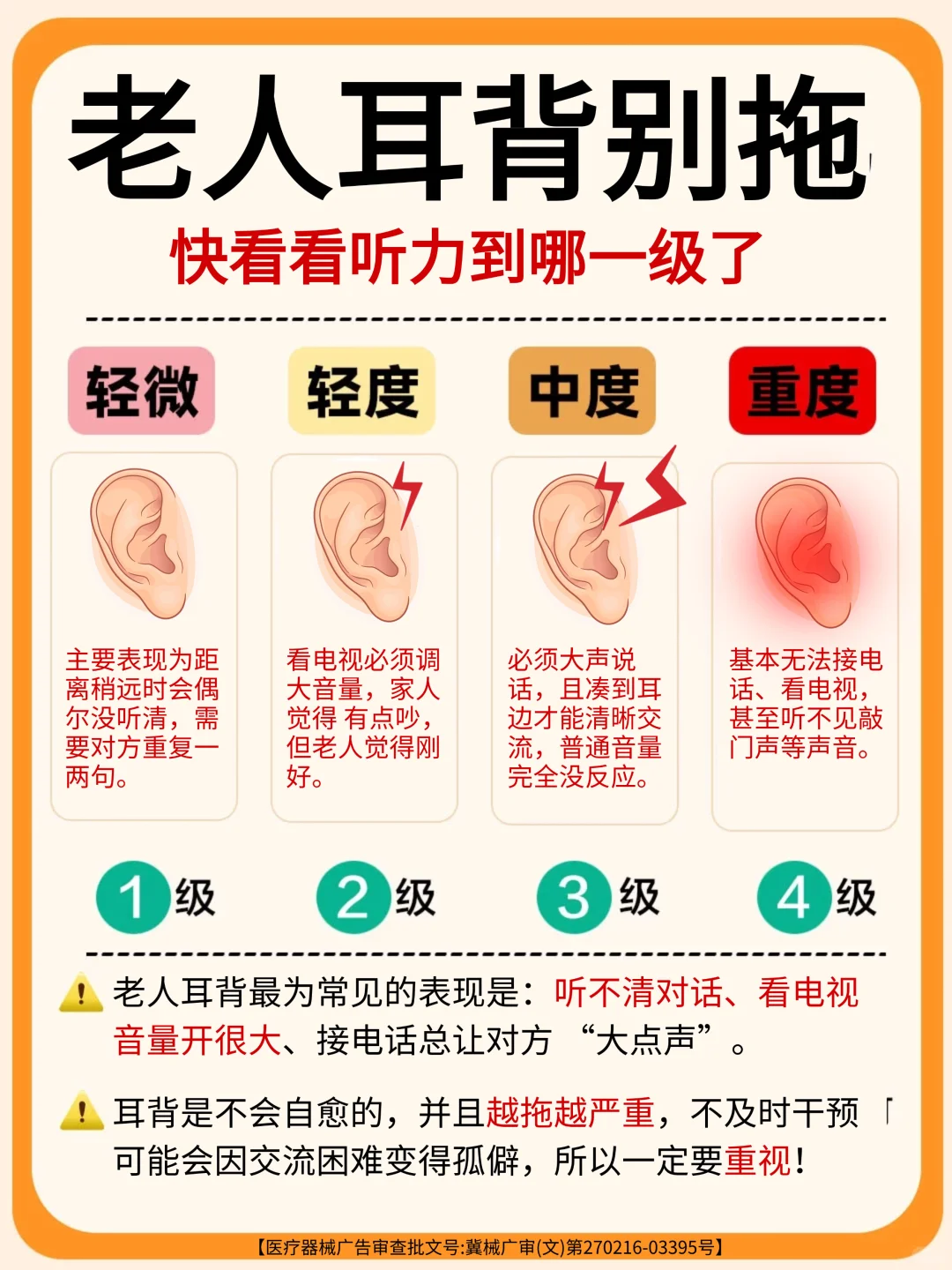 老人听力下降对照表！找对正确干预办法