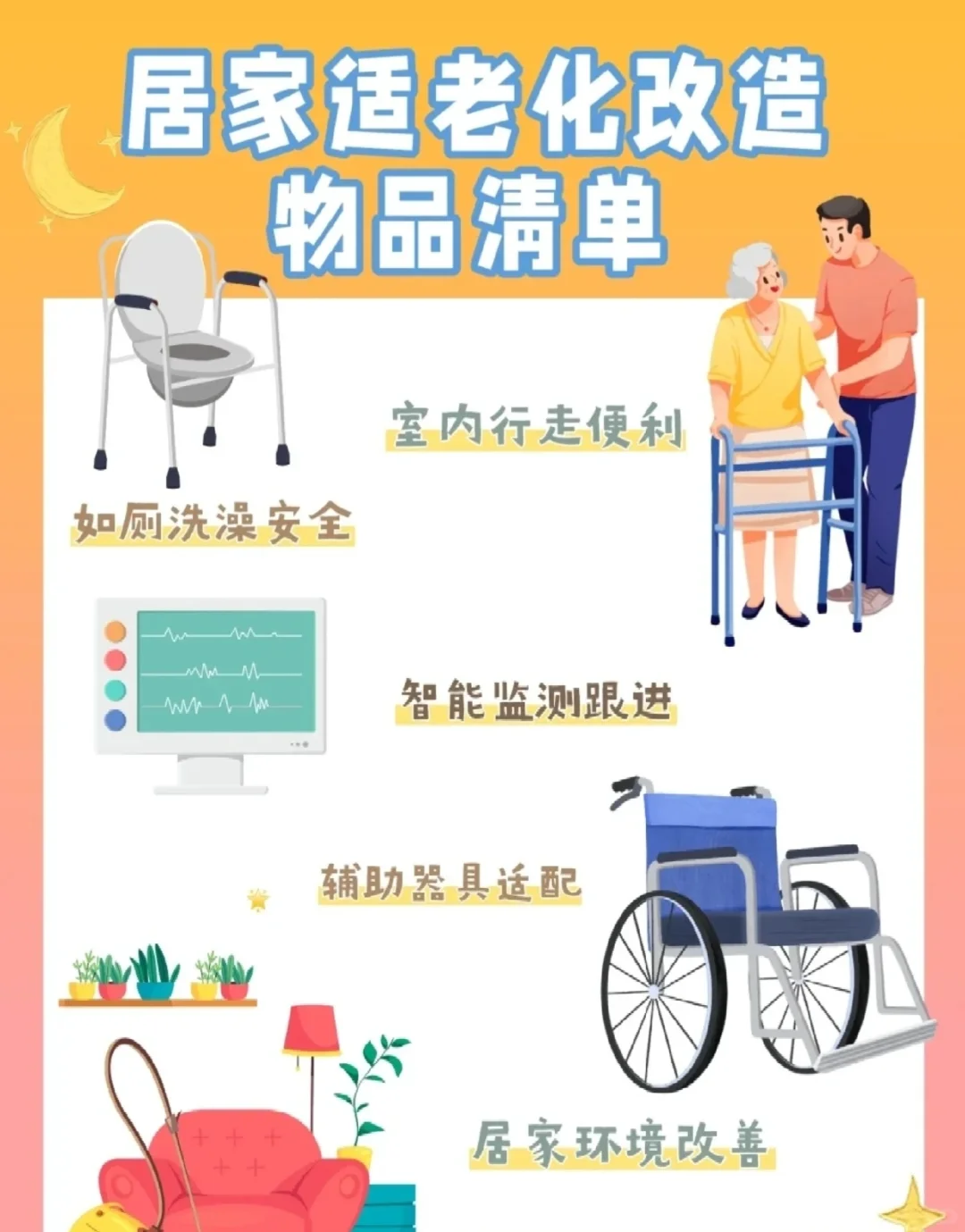 居家养老防跌倒适老化改造项目清单