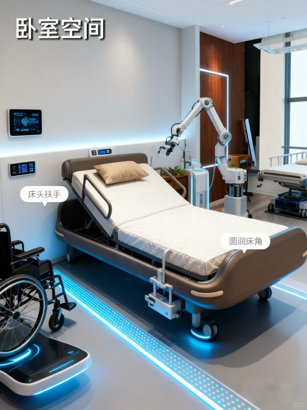 我妈说等老了就给她装成这样的适老化卧室?