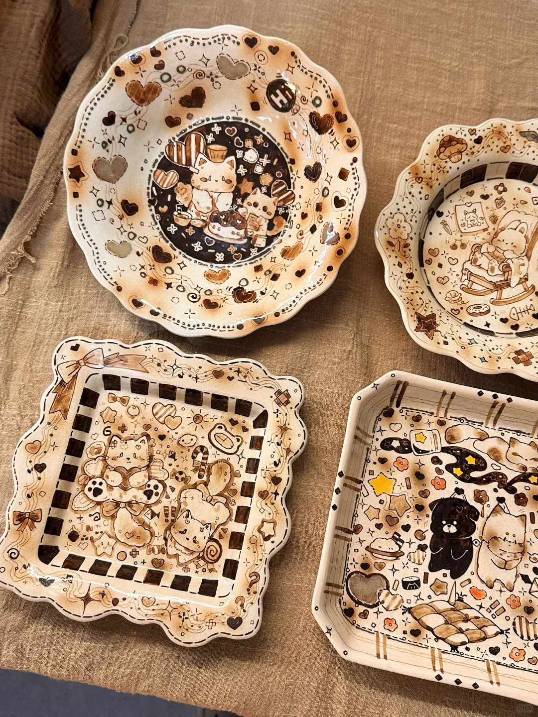 小猫餐具颜值? 属于秋天的餐具?.