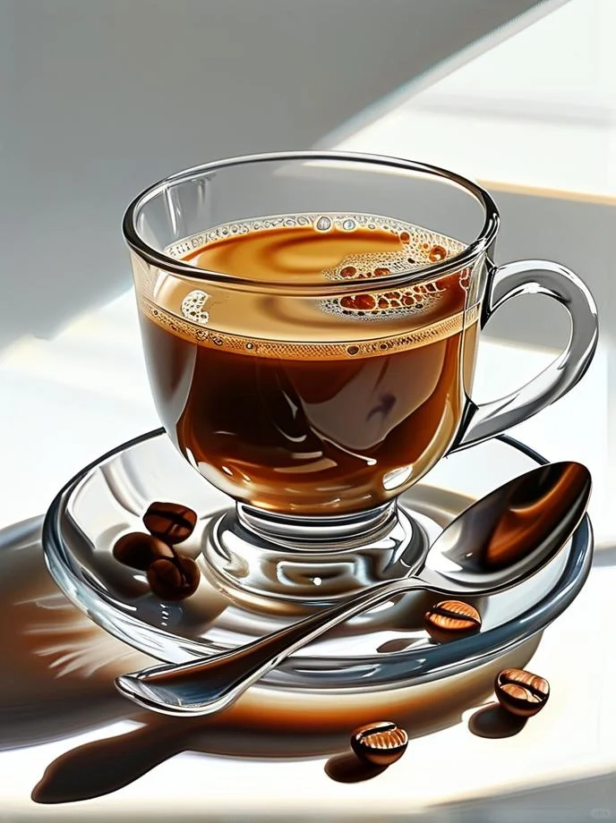 绘画素材：一杯咖啡