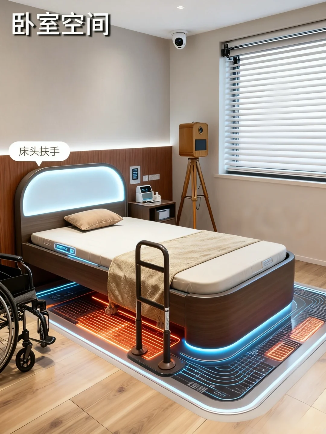 我妈说等老了就给她装成这样的适老化卧室?