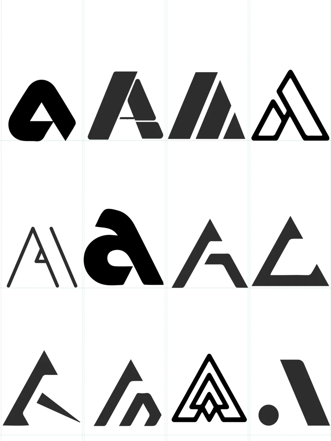 英文字母设计参考—第一期(A)