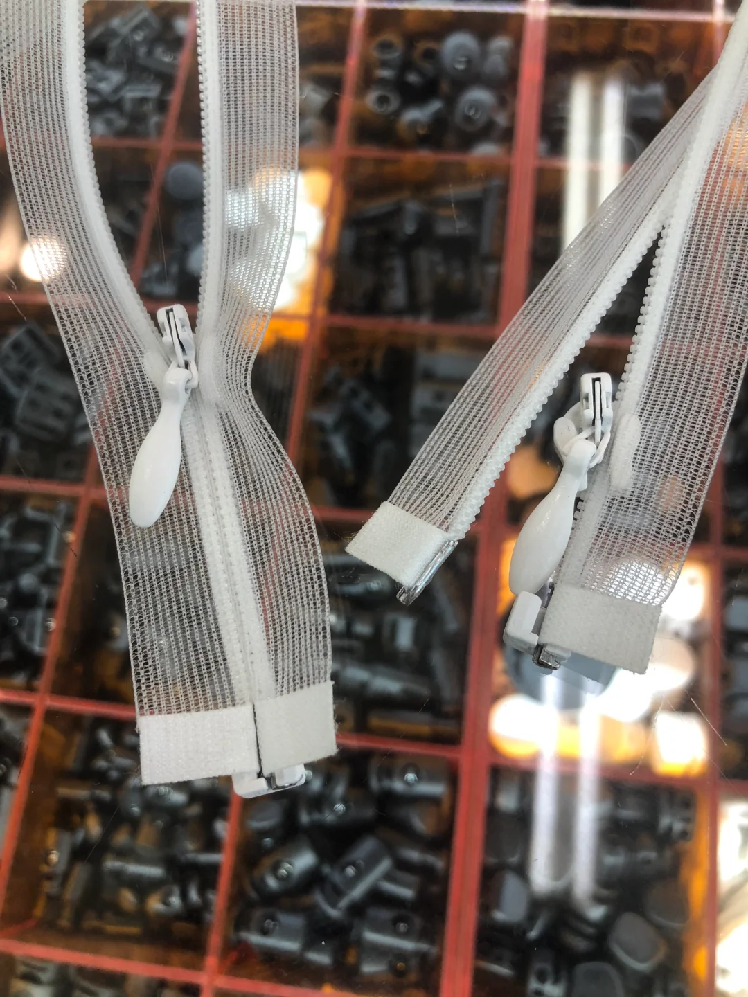 隐形开尾拉链 客订隐形开尾透明布带拉链