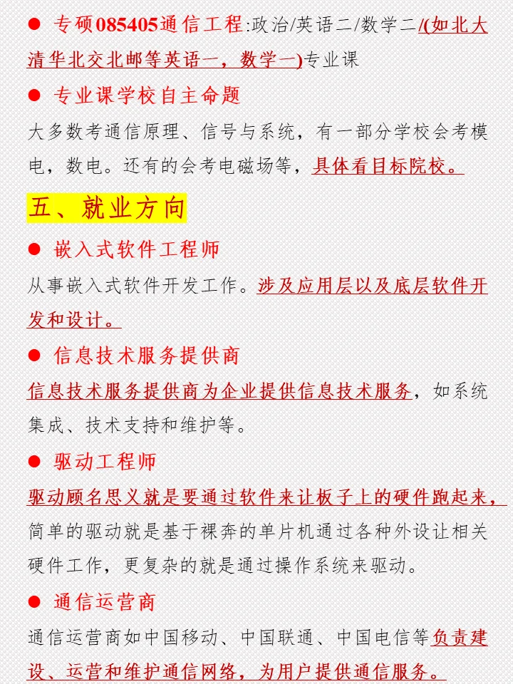 ?终于明白了?通信与工程专业考研