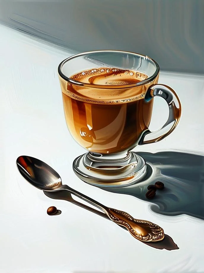 绘画素材：一杯咖啡