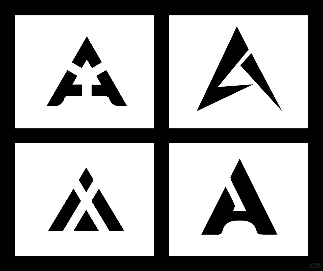 logo设计丨精选40个字母A