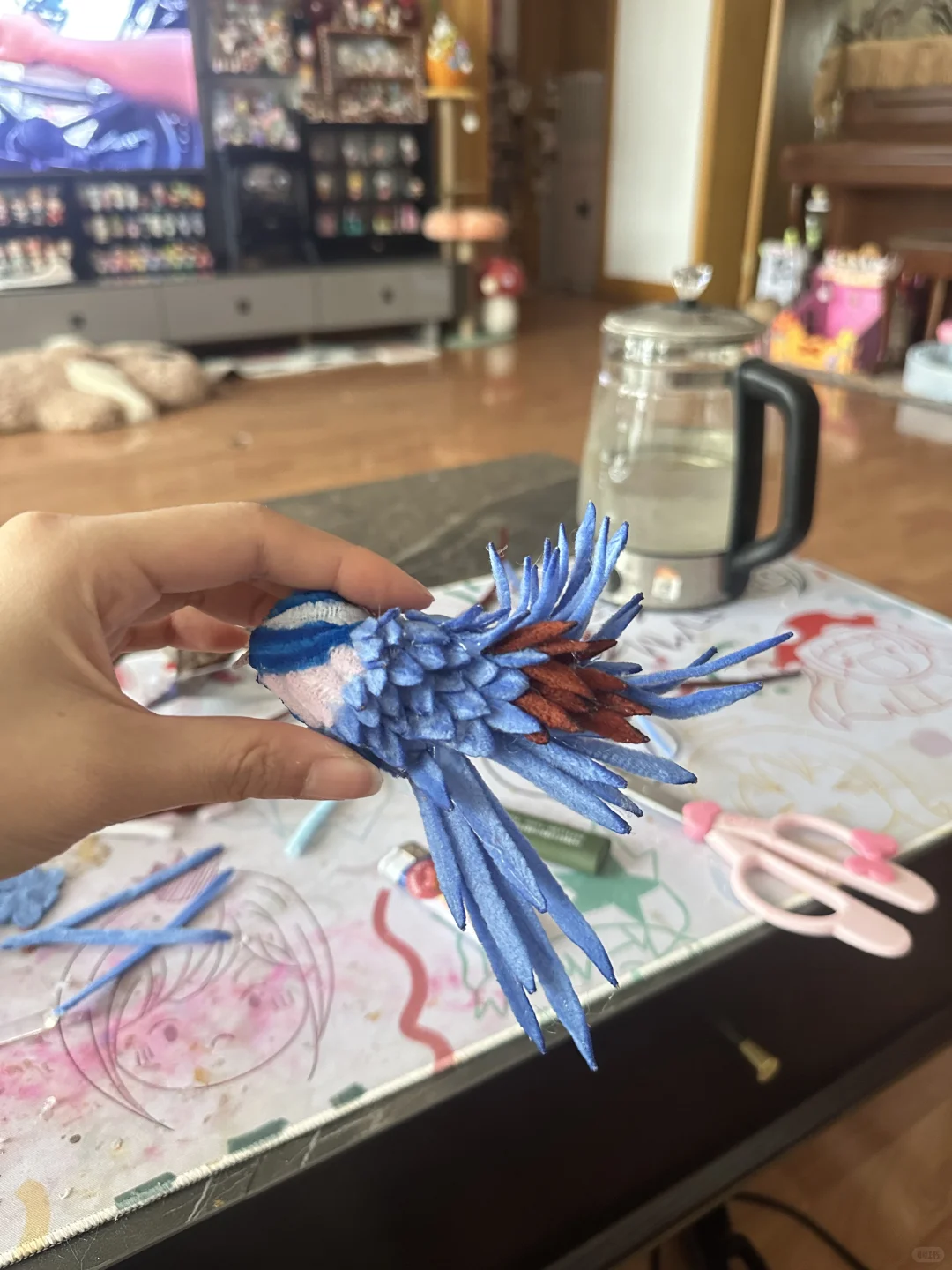 扭扭棒牡丹立体画完工～???