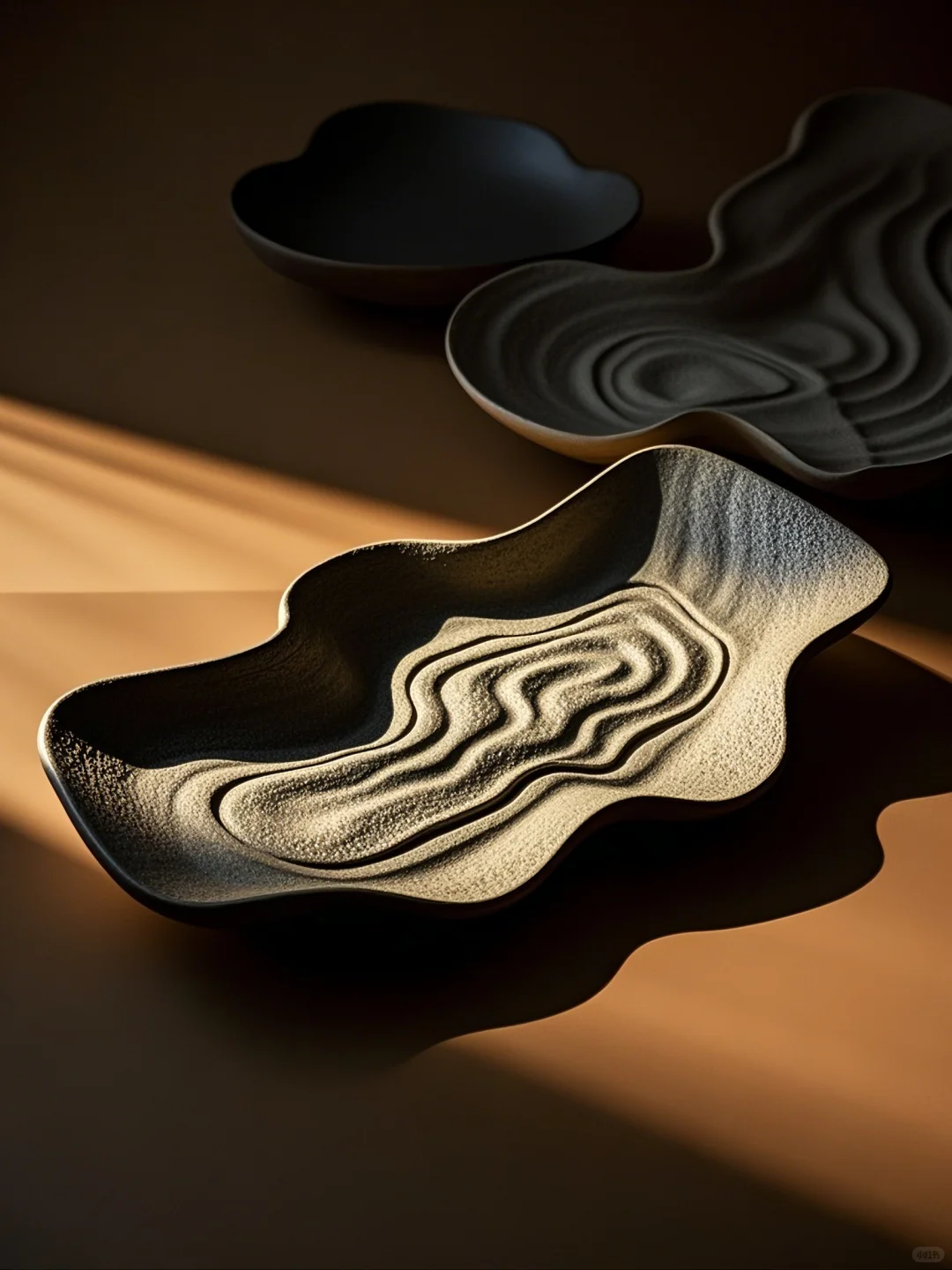 摆盘的高级美学:流动曲线+岩石肌理