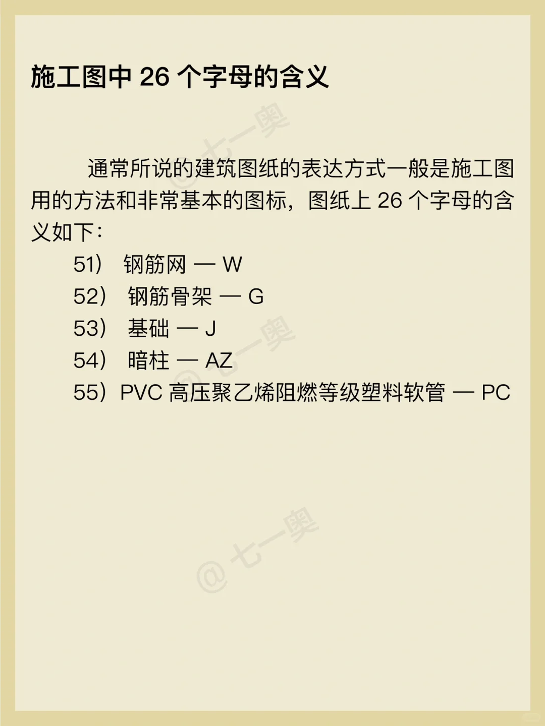 『建筑生知识点扫盲』——认识建筑图中26字母吗