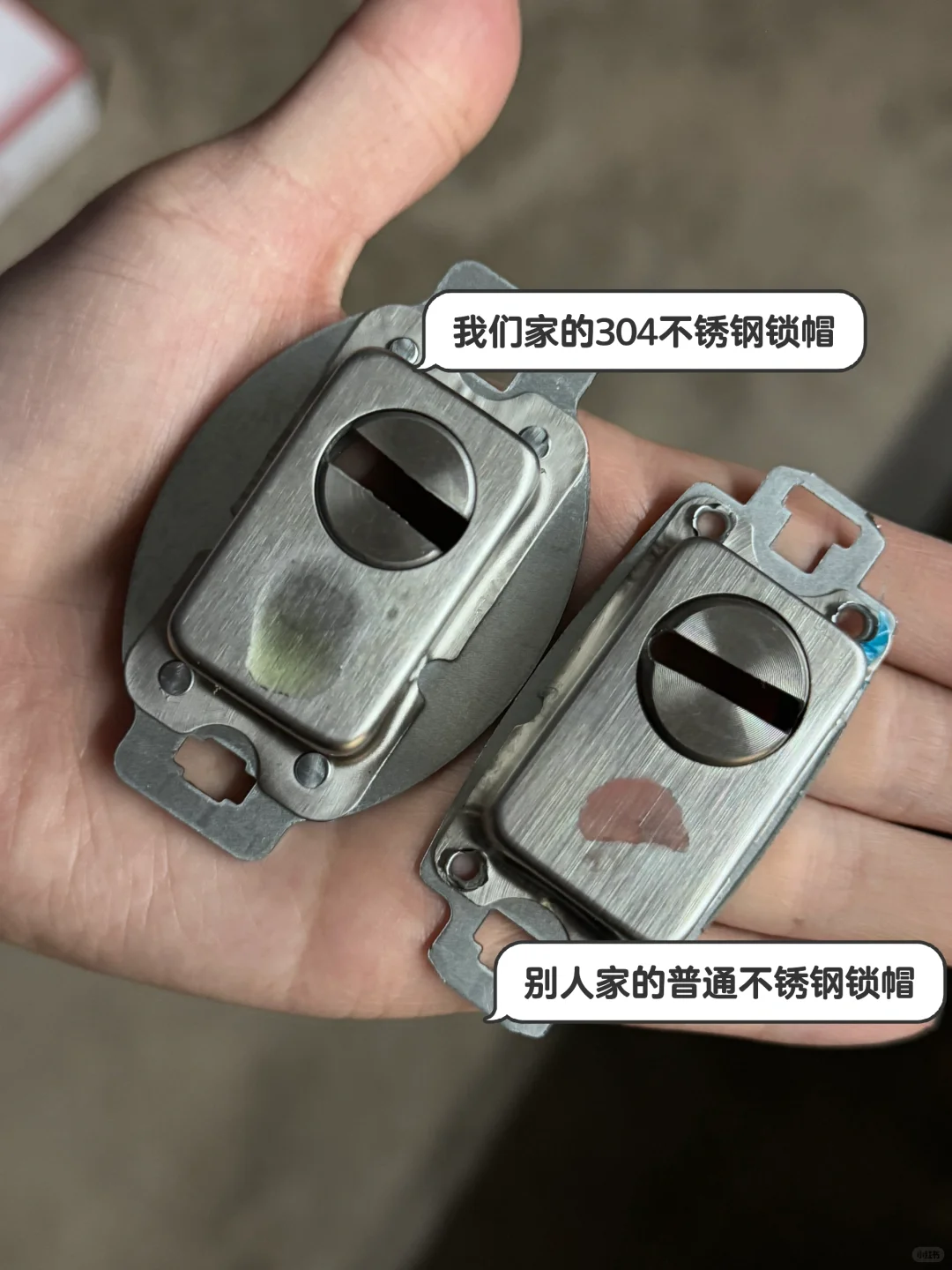 简约款红古铜不锈钢防盗门大门锁，68机械锁