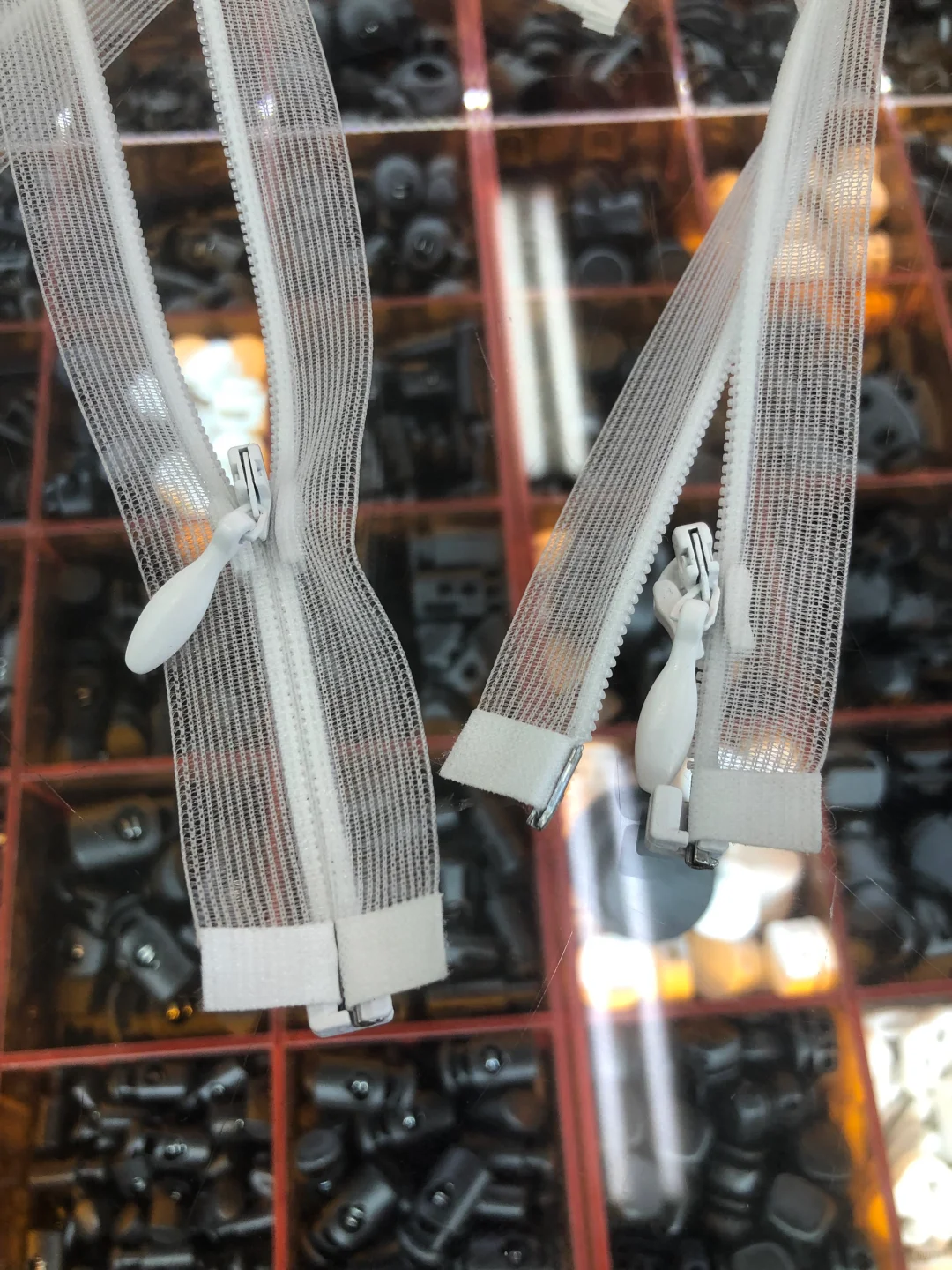 隐形开尾拉链 客订隐形开尾透明布带拉链