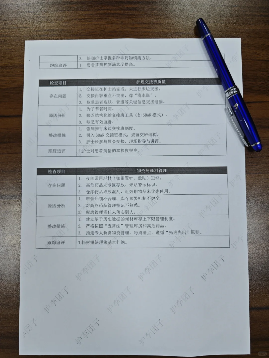 护士长悄悄给的，最新护理质量持续改进计划