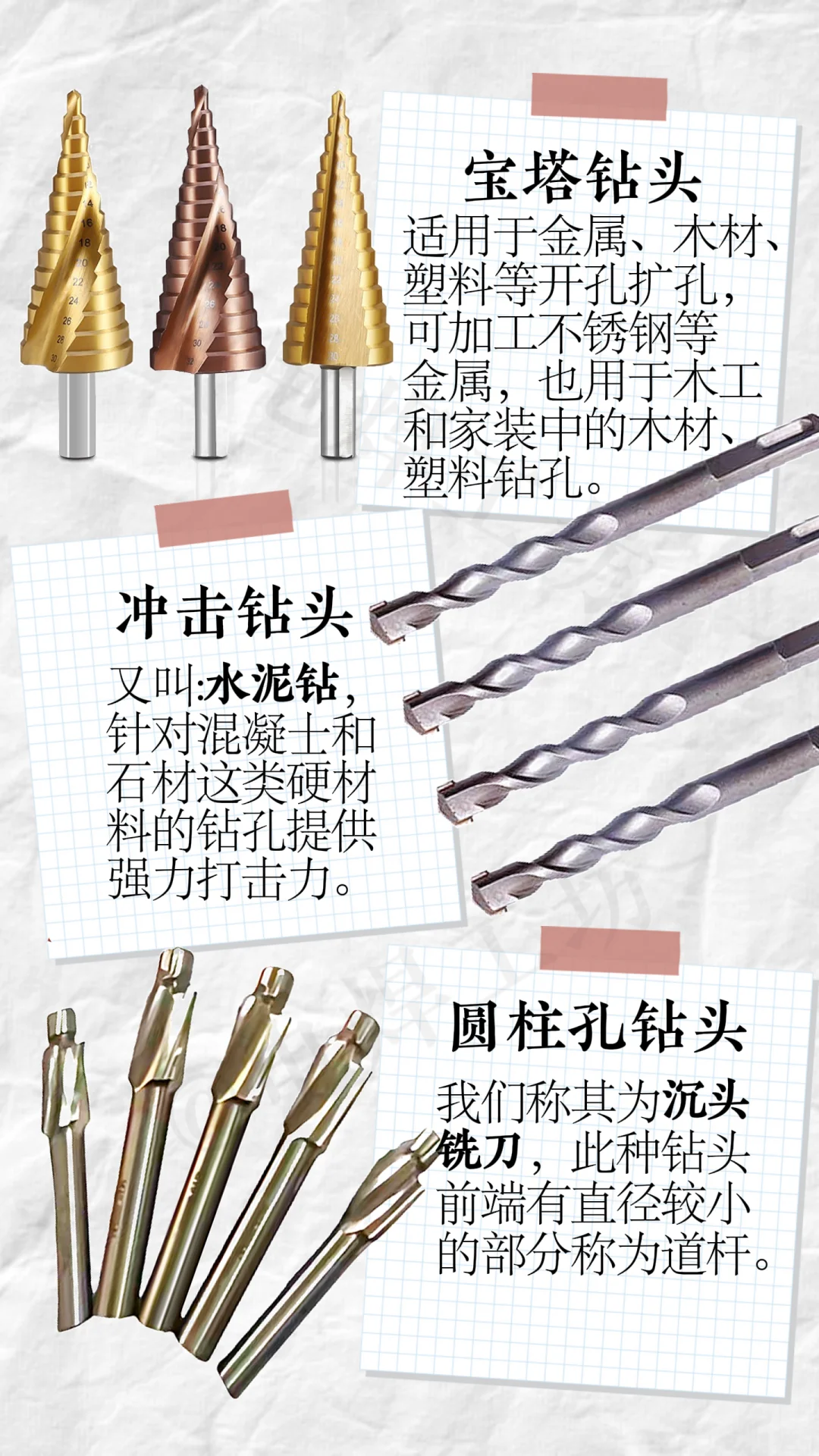 常见的钻头种类
