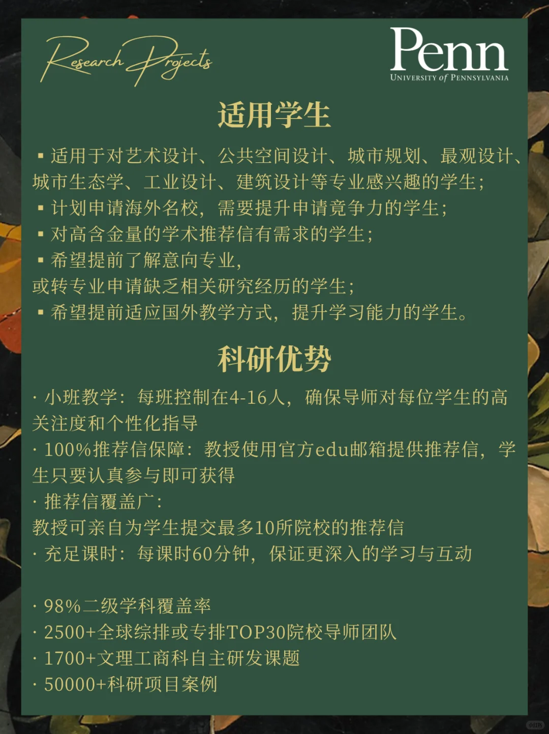 宾大艺术系主任&终身教授【文化研究】科研