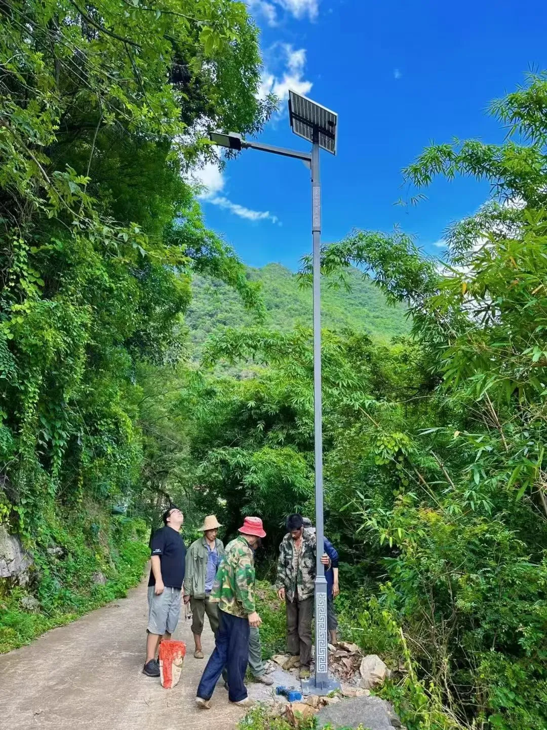 新农村太阳能路灯安装了