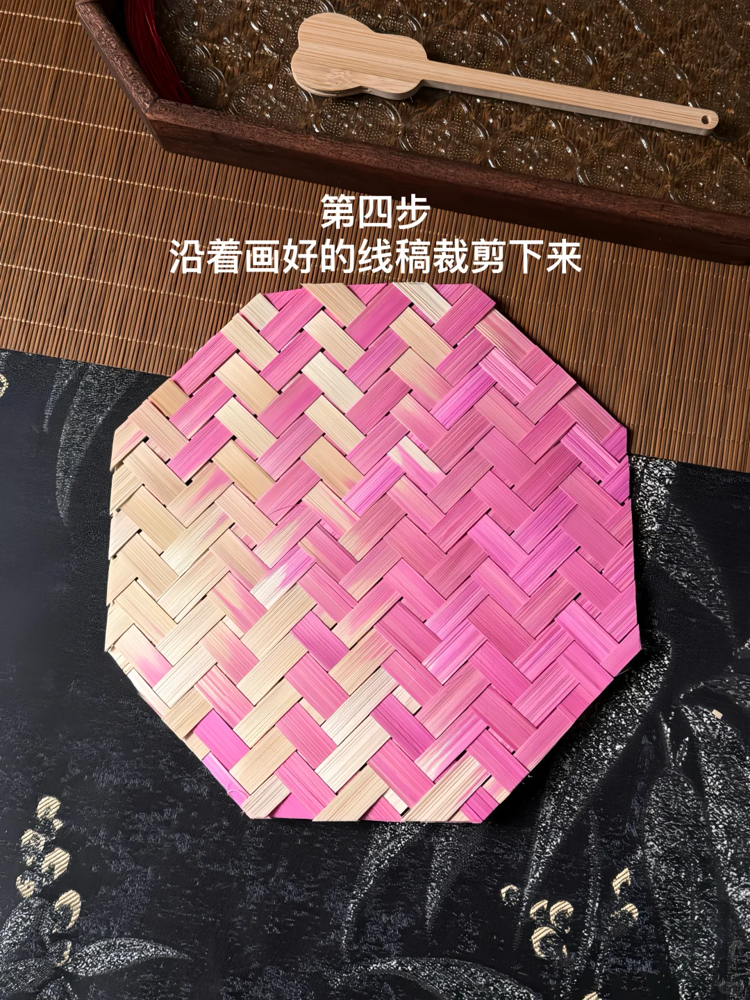 竹编扇教程｜用竹编做一把桃花扇?