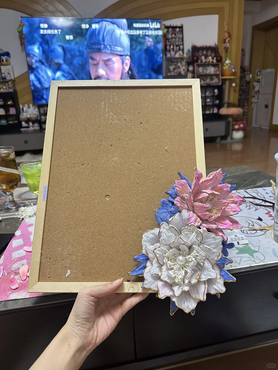 扭扭棒牡丹立体画完工～???