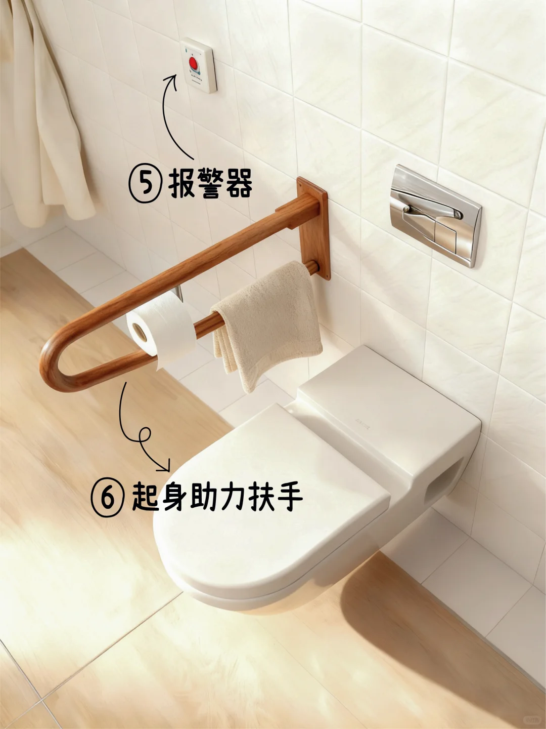 ?适老化卫生间这6个细节太贴心了！