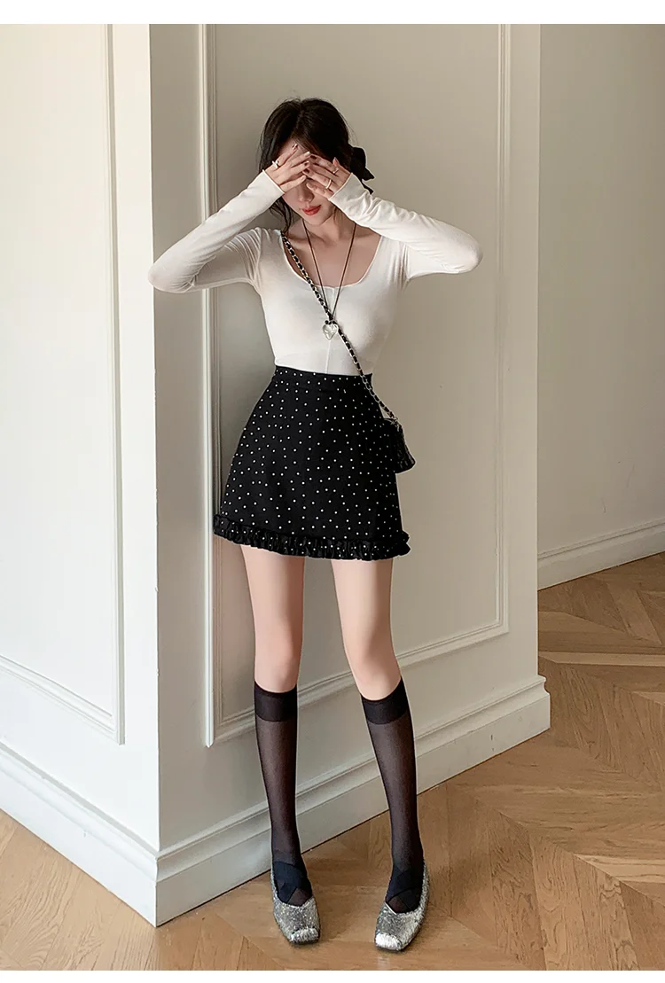 美晕！这条波点 A 字半身裙谁穿谁好看✨
