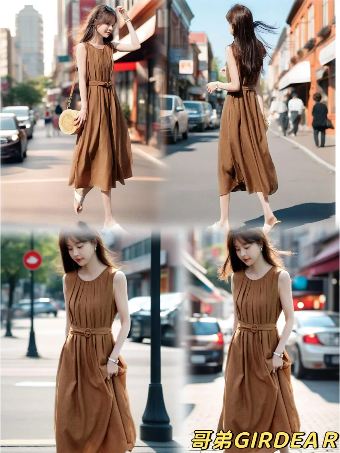 绝绝子！哥弟压褶 A 字裙太迷人