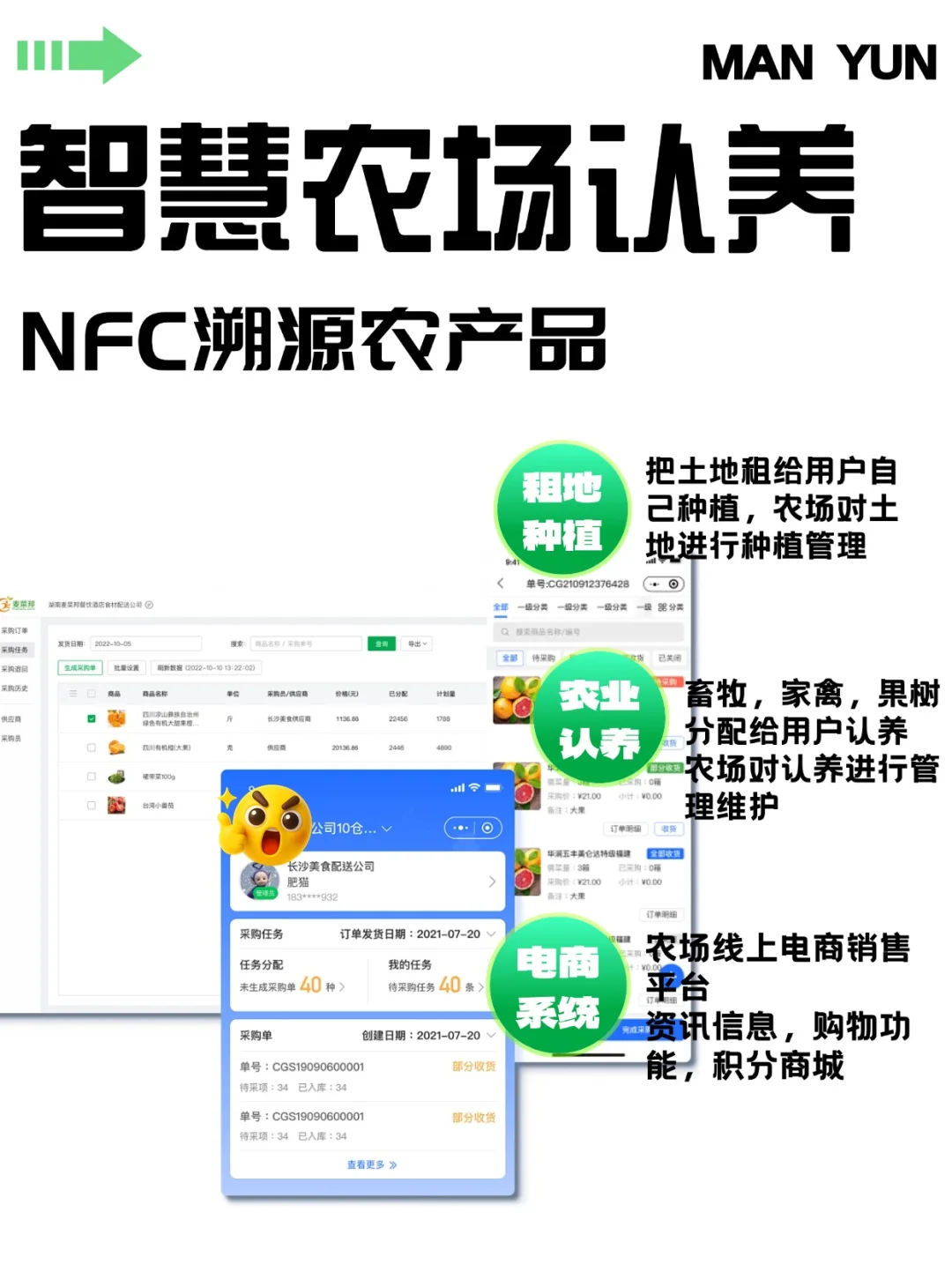 智慧农场认养,NFC溯源农产品