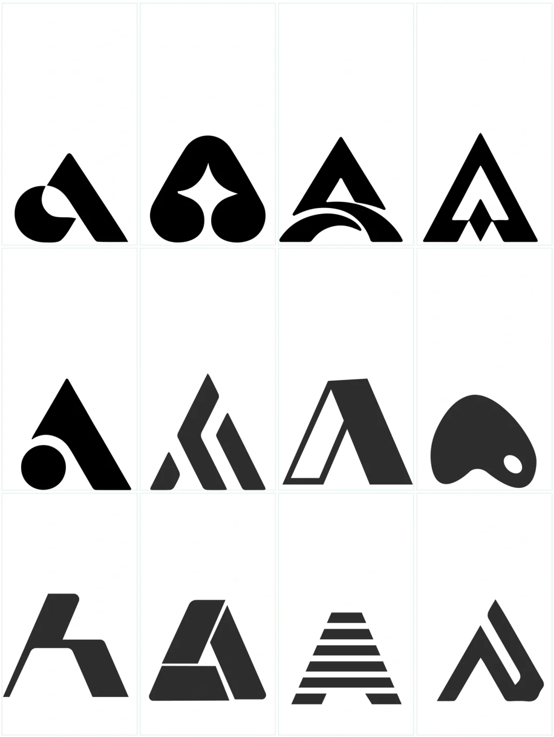 英文字母设计参考—第一期(A)