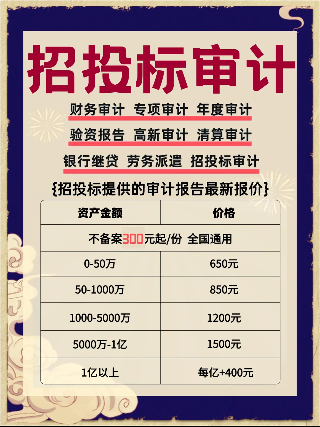 招投标为何要审计报告?收费比例?避坑要点