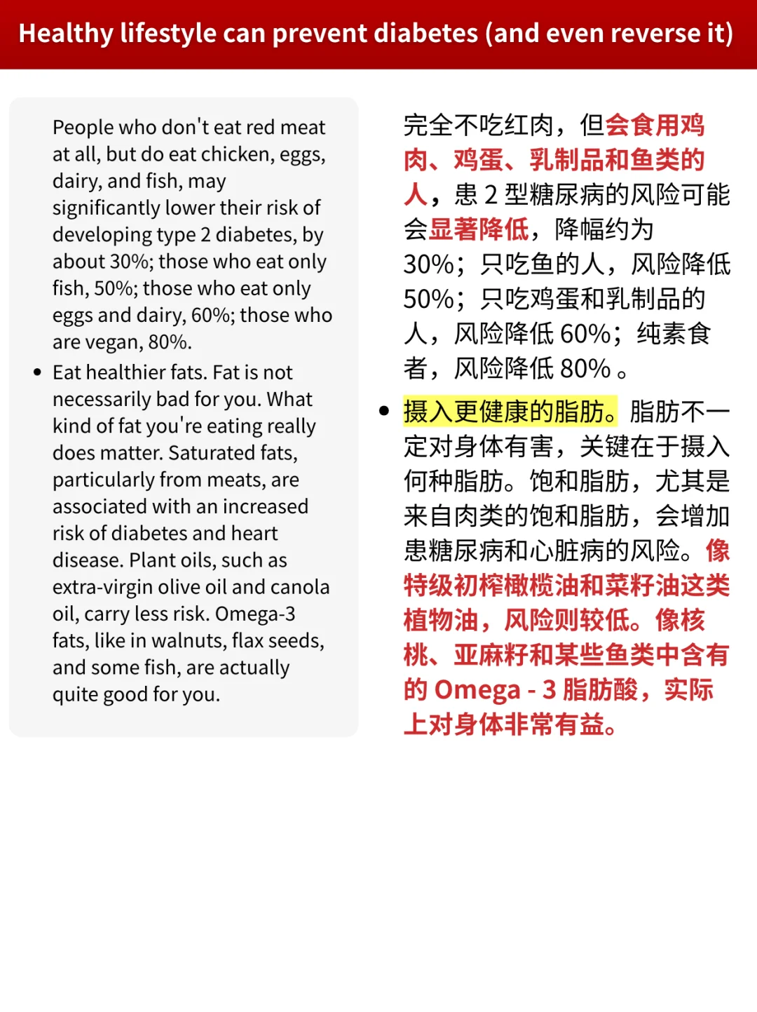 哈佛医学院｜6个习惯预防糖尿病❗️逆转糖尿病