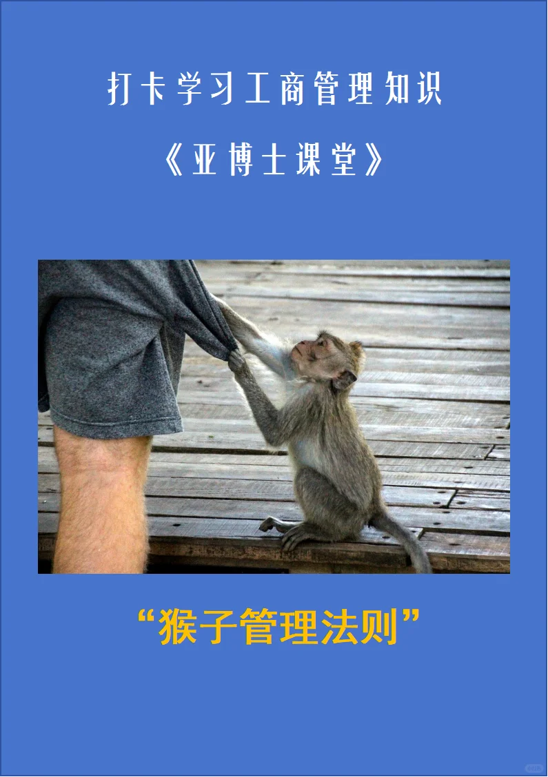 亚博士课堂·《猴子管理法则》?