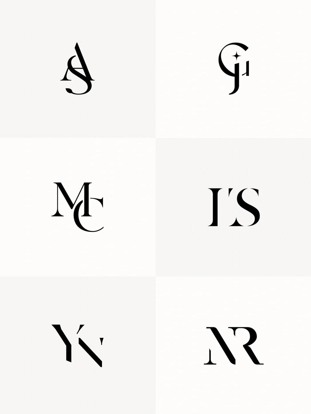 字母组合logo设计合集 简约大气 大牌设计感