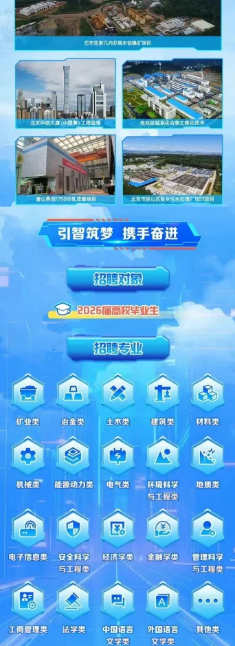 中国冶金科工开始秋招